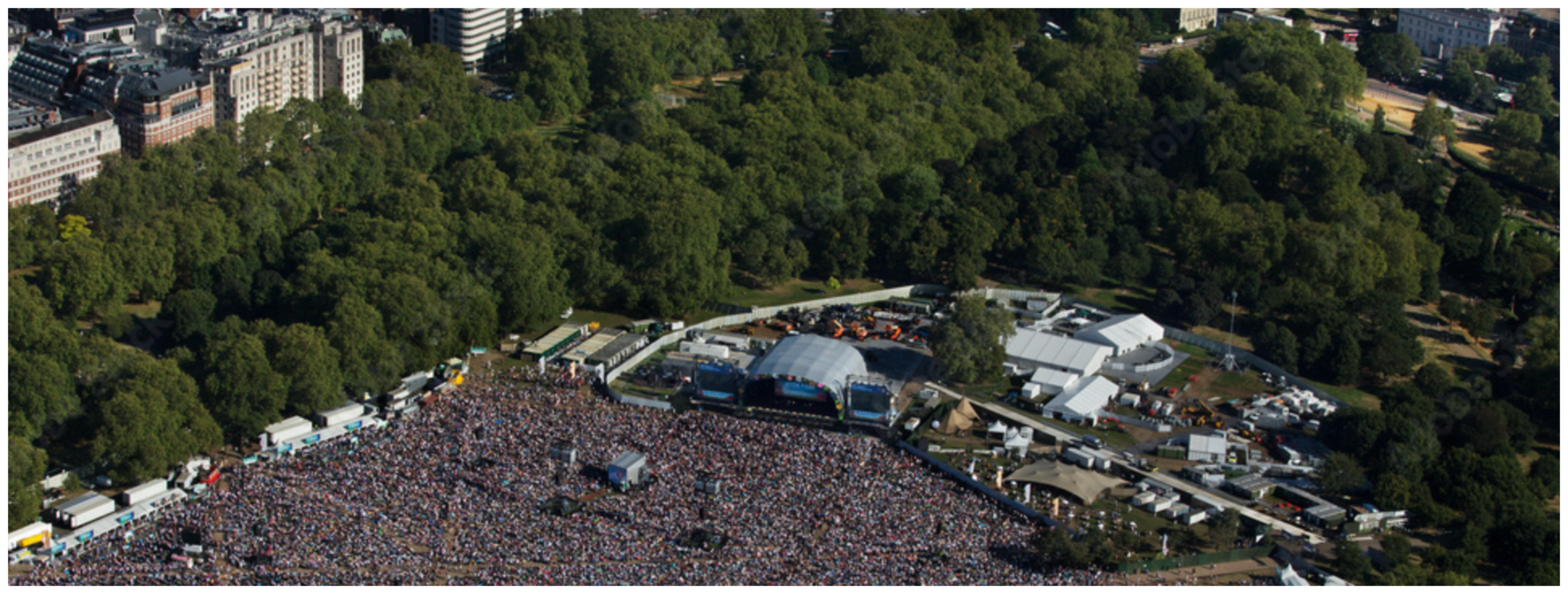 Hyde Park BST aerial shot