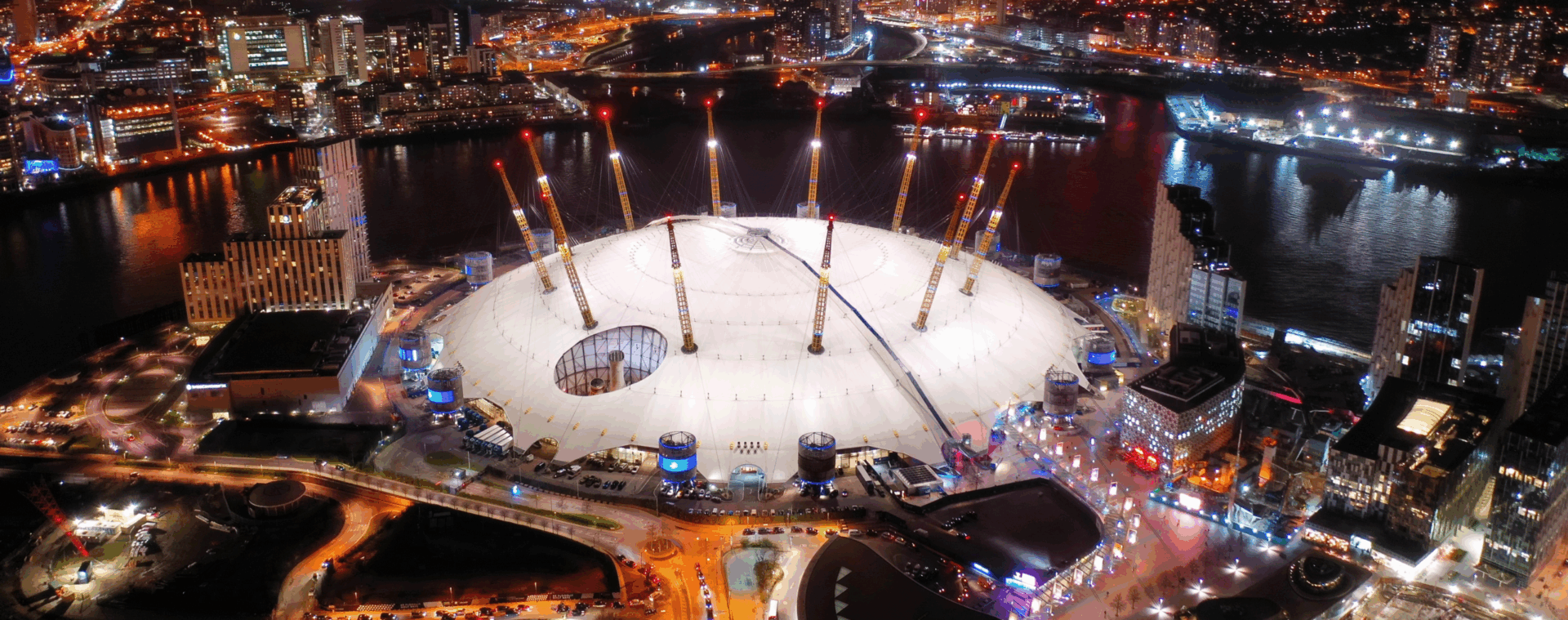 Aerial of o2 Arena