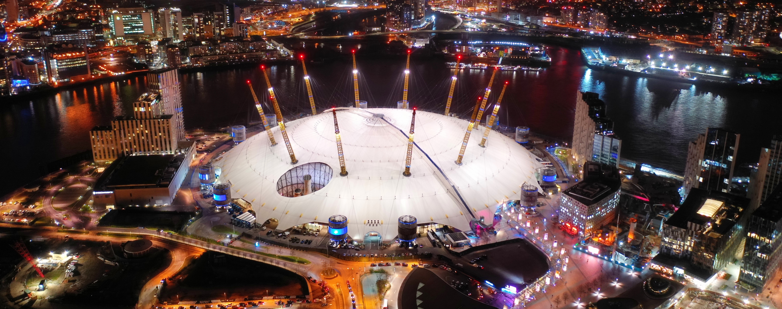 Aerial of o2 Arena
